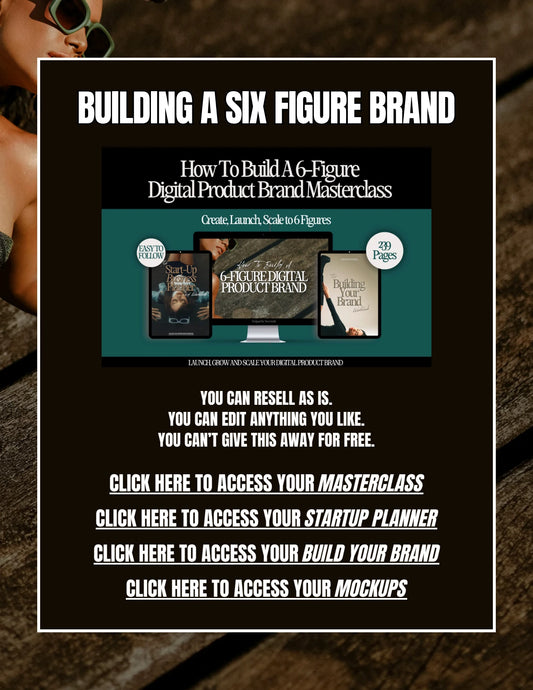 How to build a 6 figure digital product brand masterclass